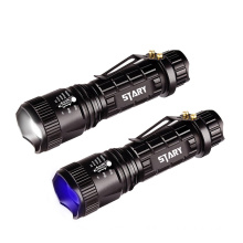 STARYNITE zoomable long distance 395nm uv flashlight and 400 lumen XPG2 tactical flashlight torch light kit